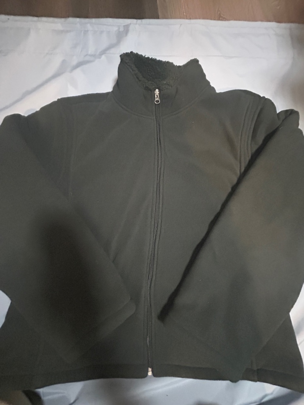 Michele Green Teddy Fleece Zip Jacket